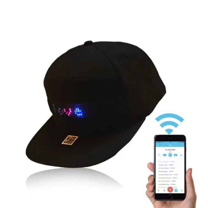 programmable led hat cotrolled by smart mobile phone