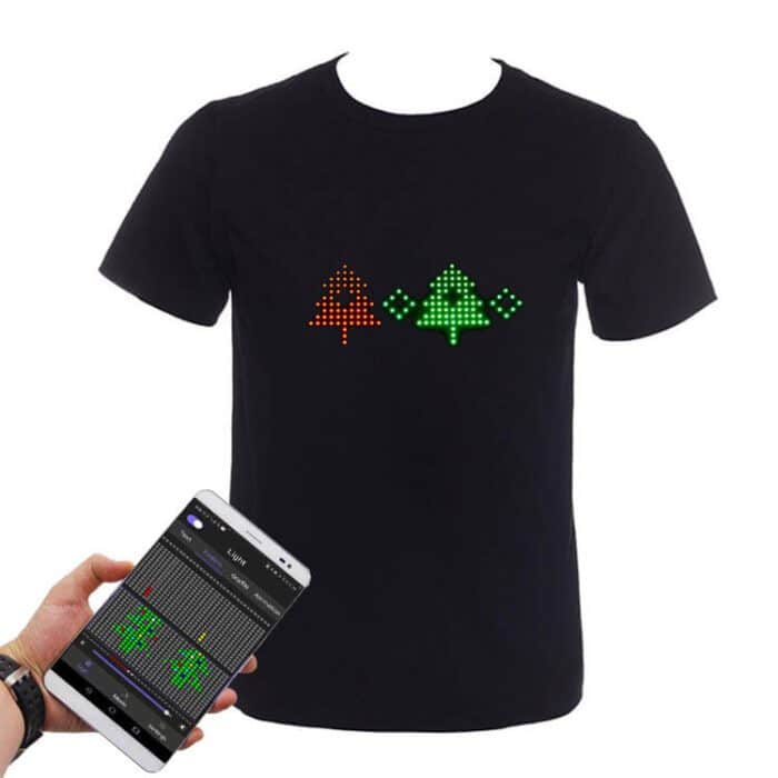 DIY Message LED T shirt with programmed graphic