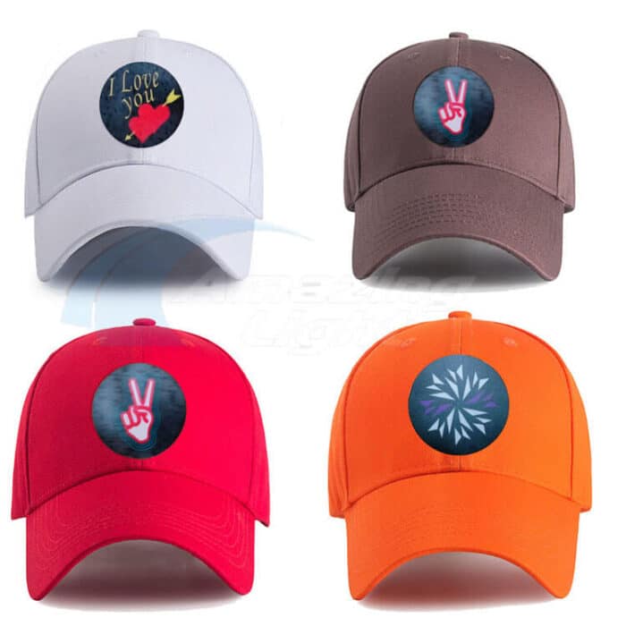 sound activated hat peak cap assorted colors