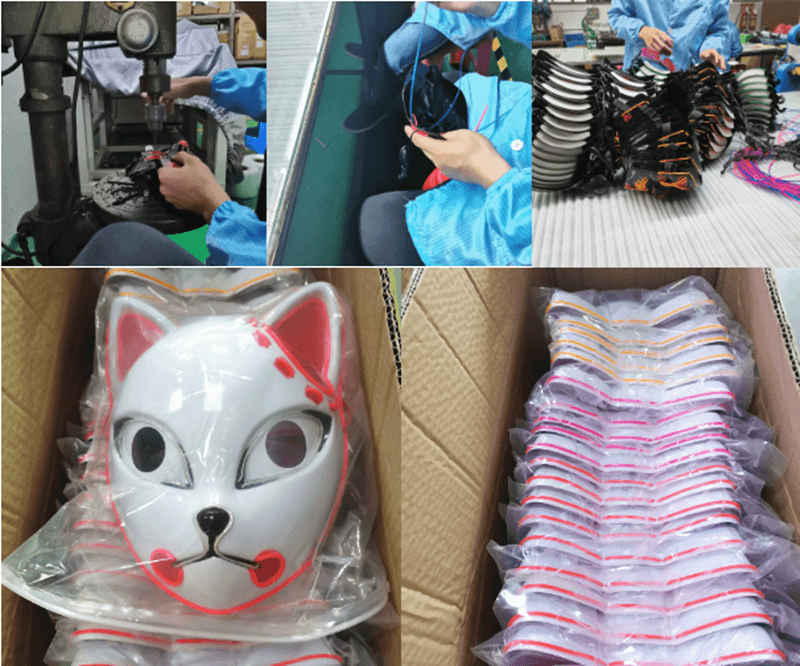 el wire masks production packing
