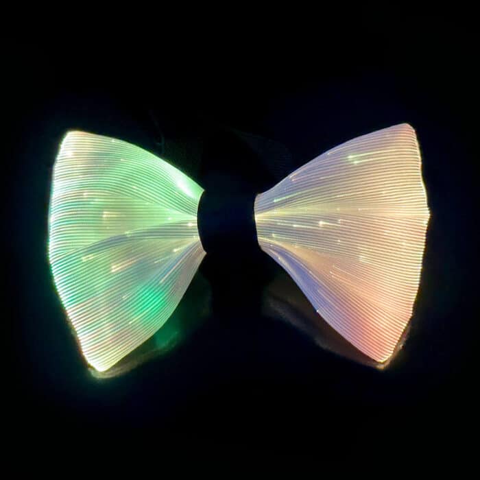 fiber optic LED light up bow tie