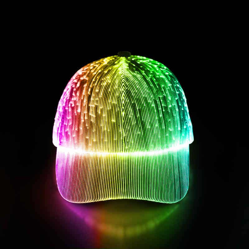 fiber optic LED light up cap