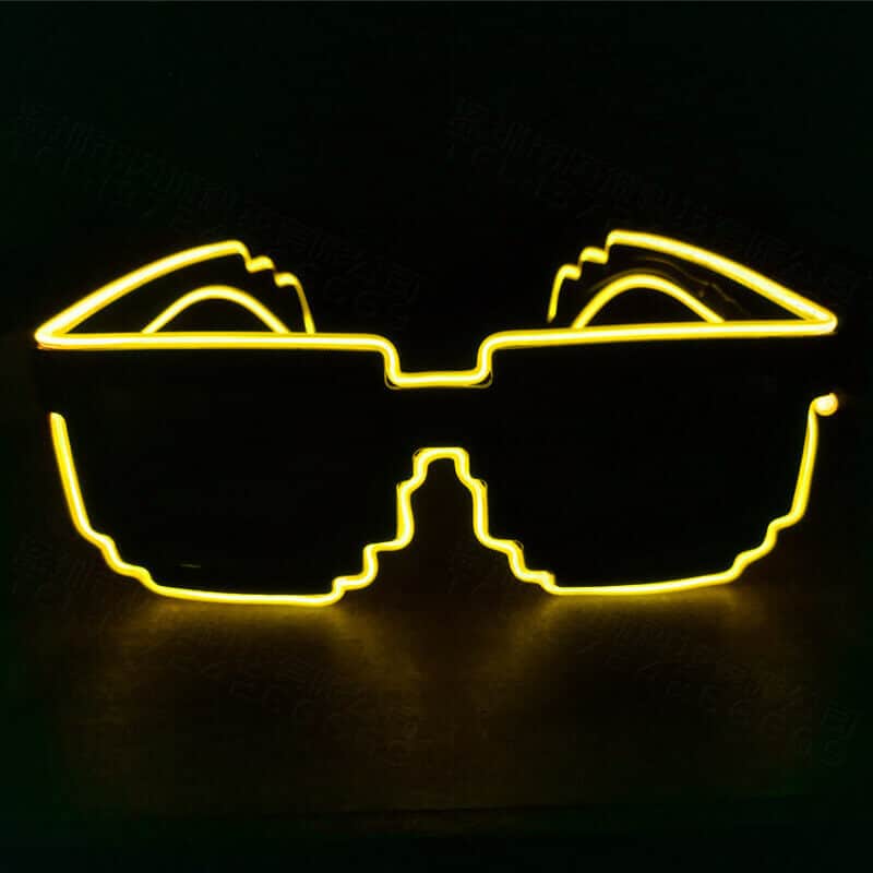 light up glasses with yellow color