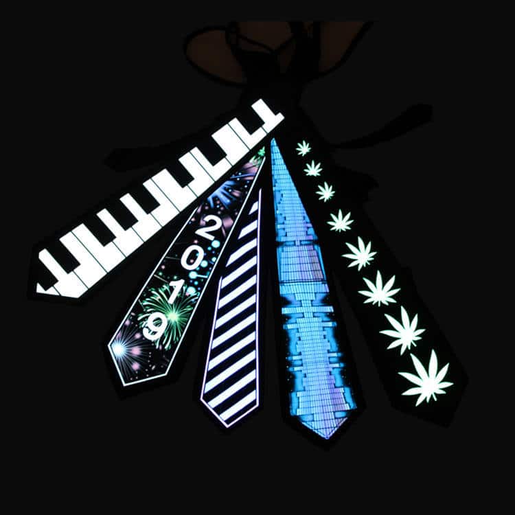 sound activated light up necktie