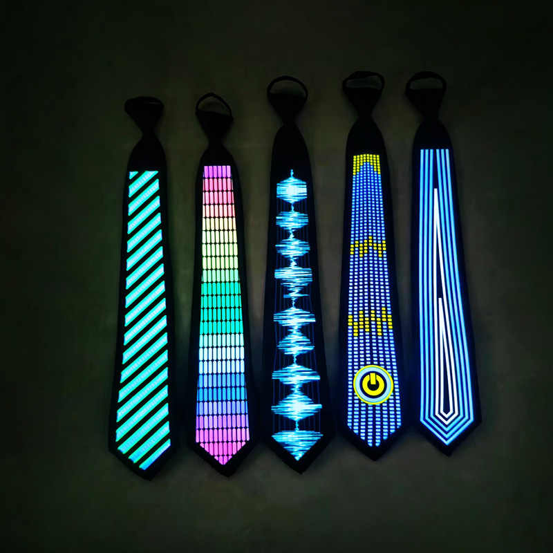 sound activated light up necktie