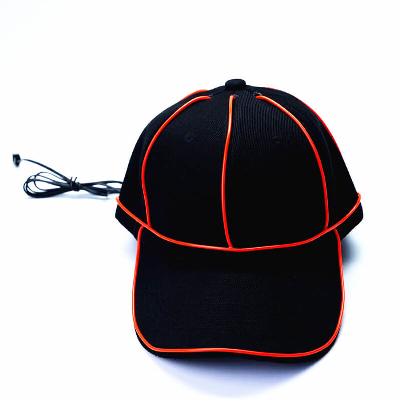 EL wire baseball cap front
