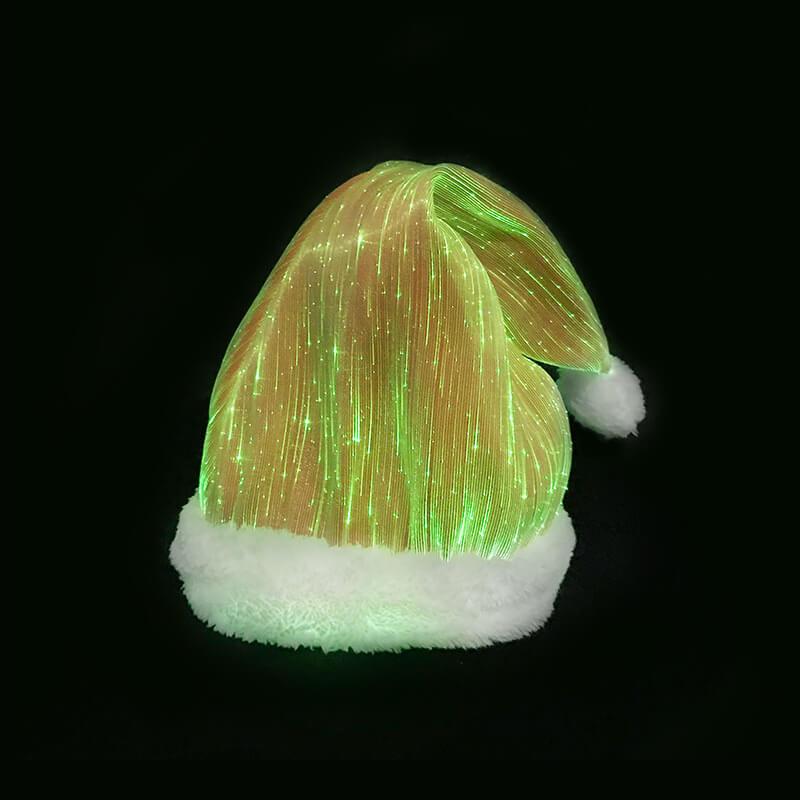fiber optic led light up christmas santa hat 04
