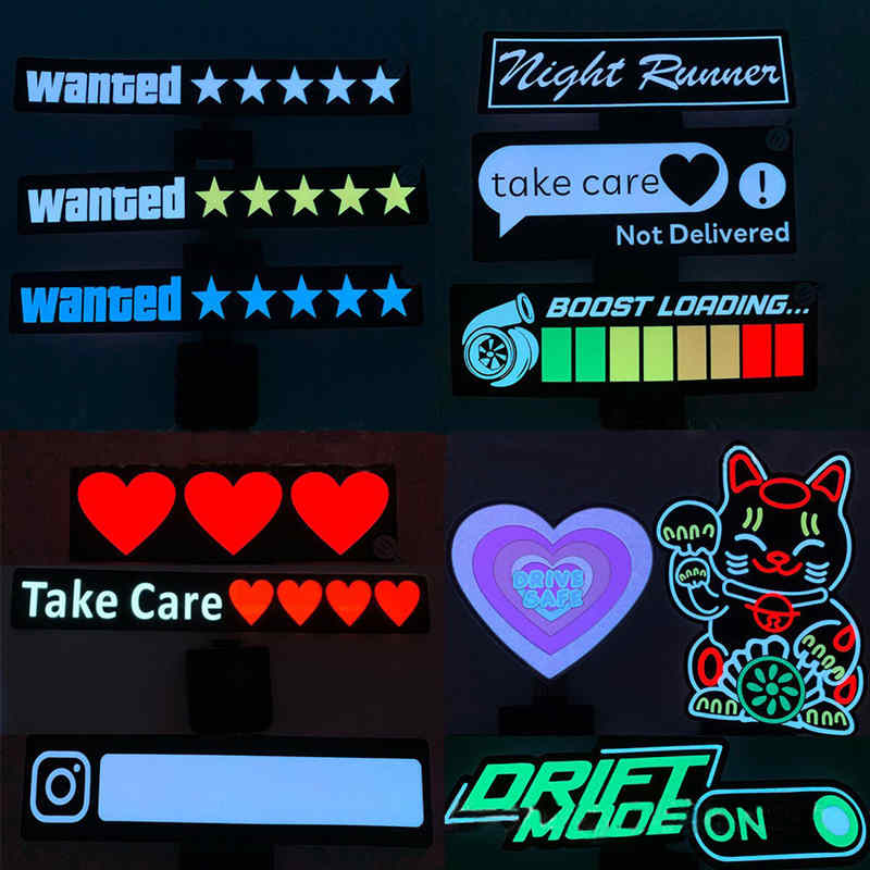 glow el car stickers
