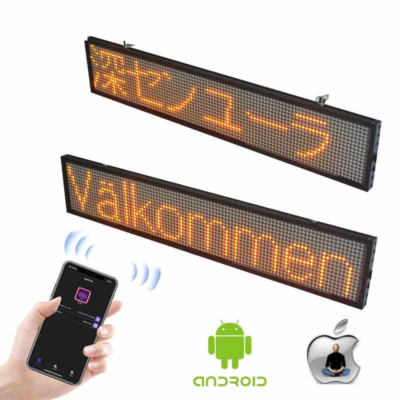 ultra thin led scrolling message sign app control