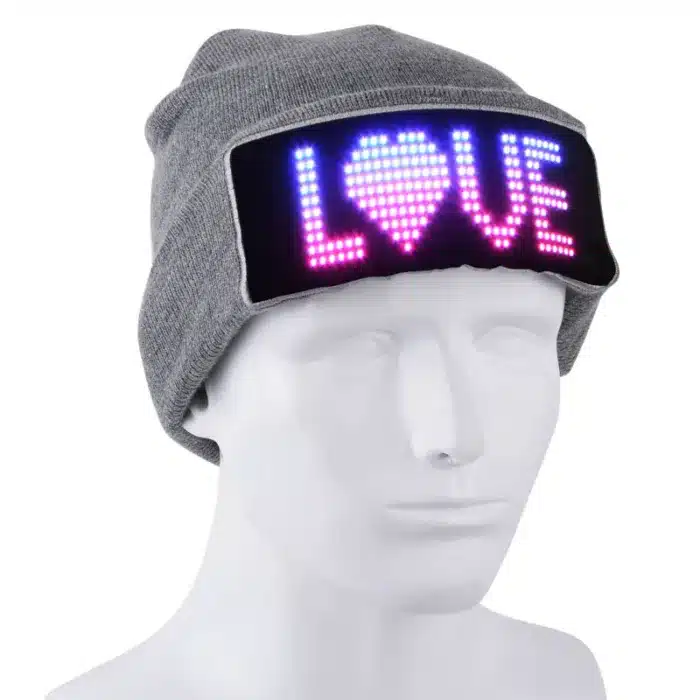 programmable led display beanie hat 04