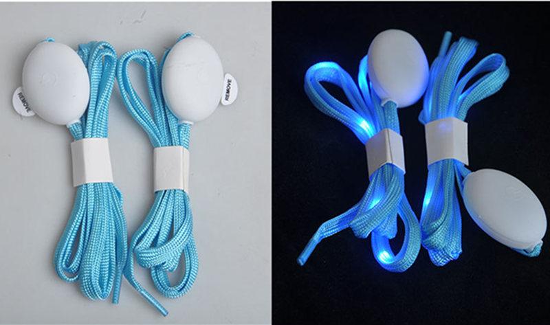 led shoe lace before after light up
