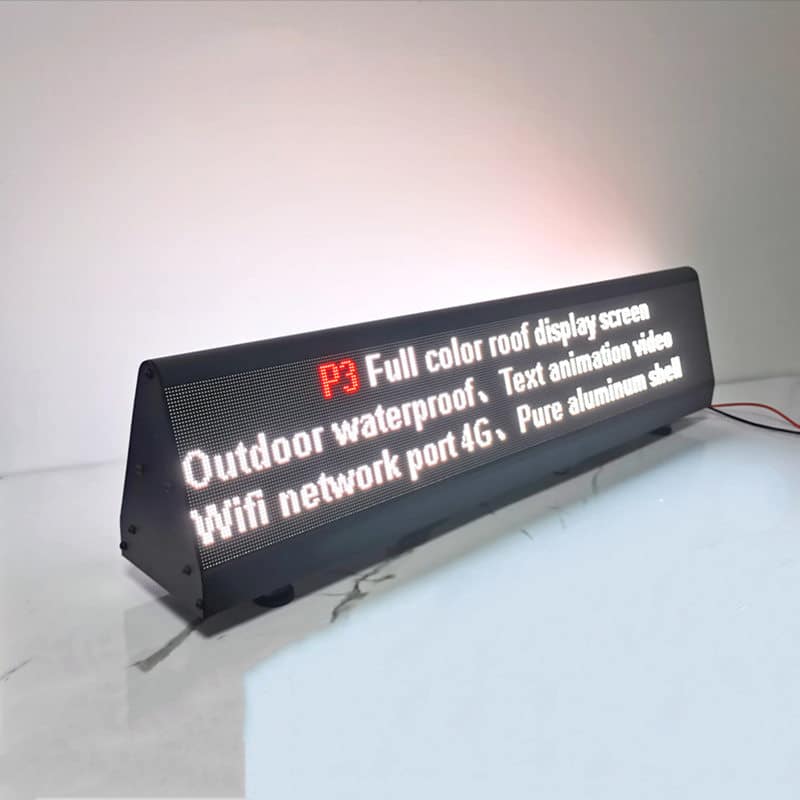 full color programmable LED car roof display sign